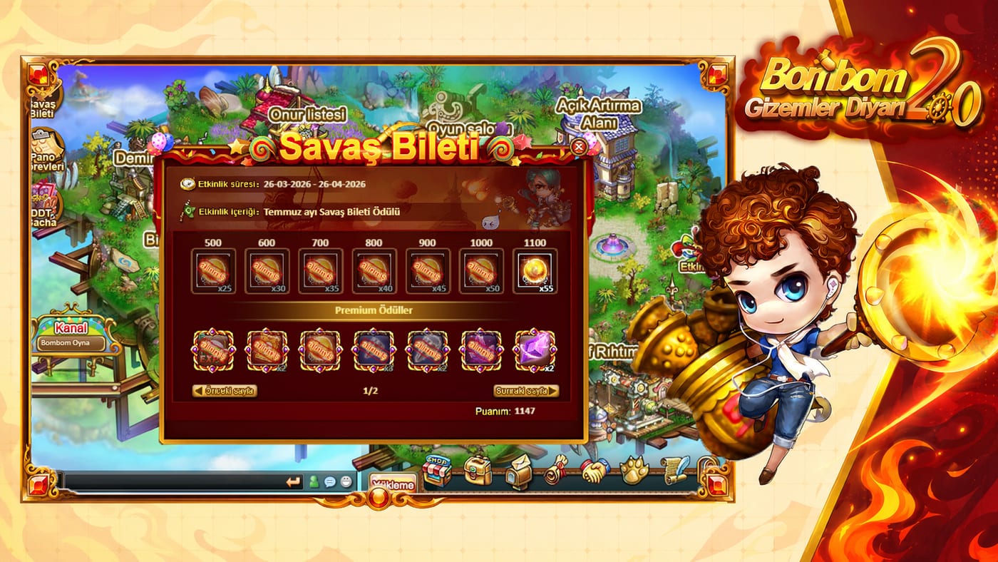 Savaş Bileti — Sezon boyunca görev yap, ödül kazan